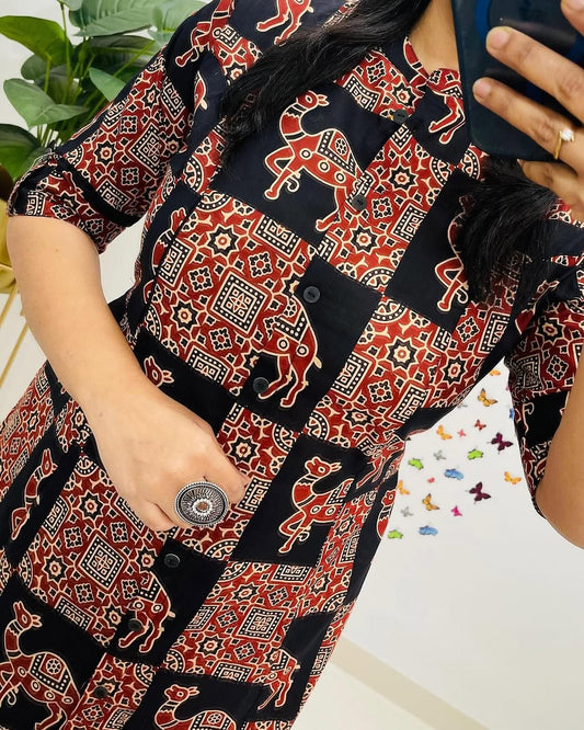 Cotton Kurti Palazzo Set